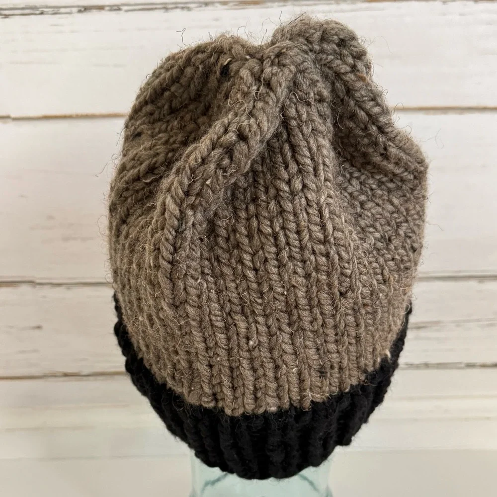 Handmade knit beanie